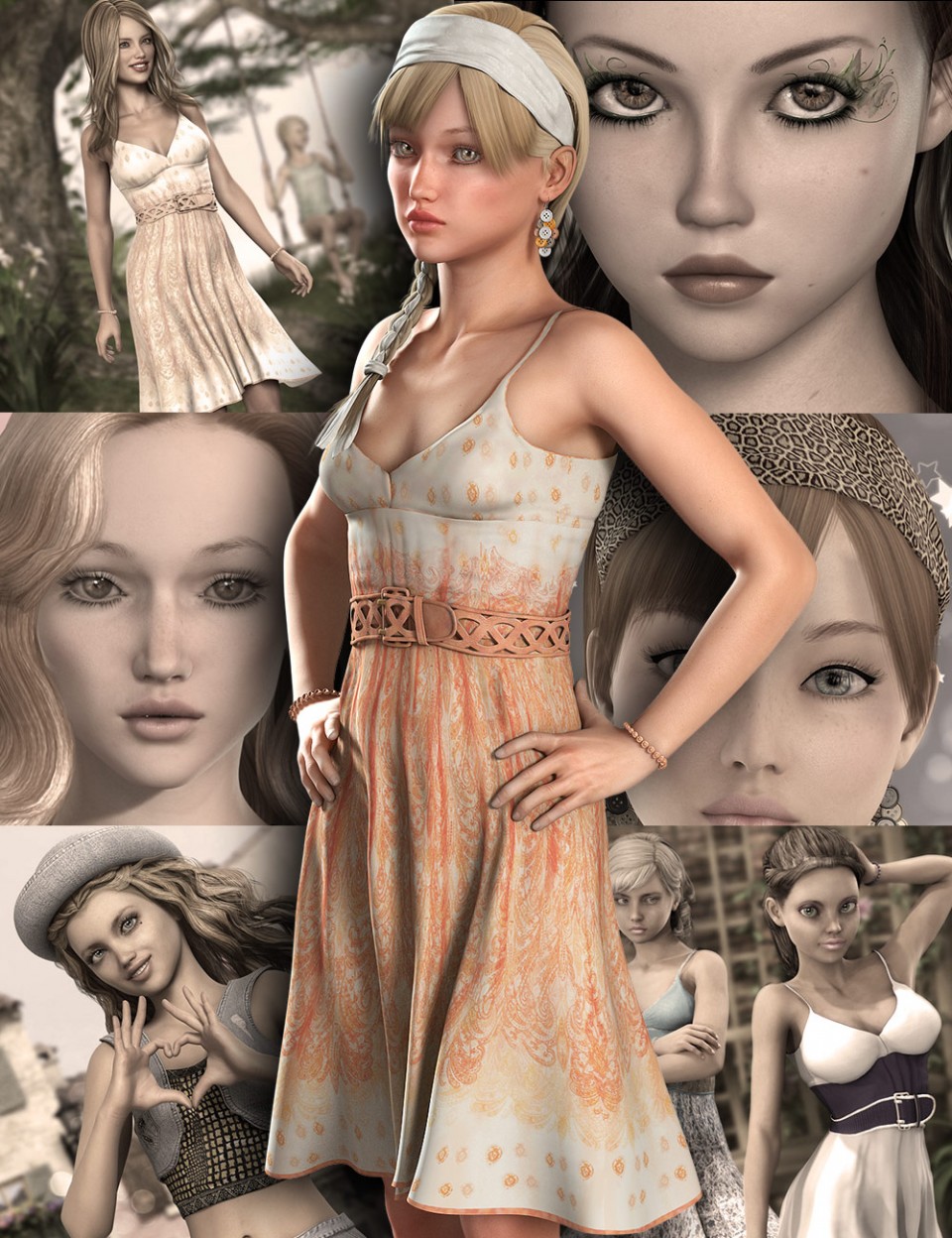 Description: Teen Josie Add-on Bundle. www.daz3d.comcatalogproduc...