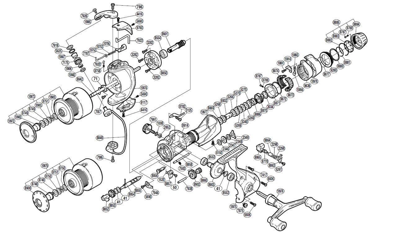 Схема shimano exage 2500