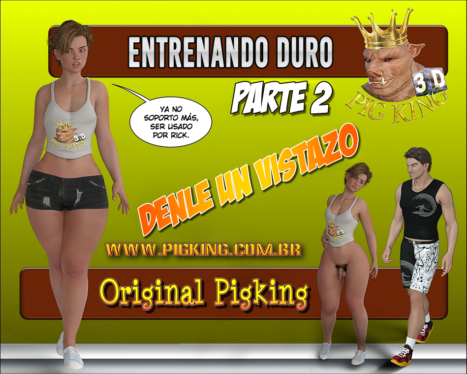 PigKing Entrenando Duro 2 Spanish 3D Porn Comic