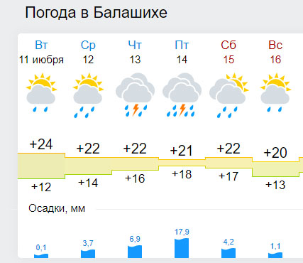 Погода балашиха карта