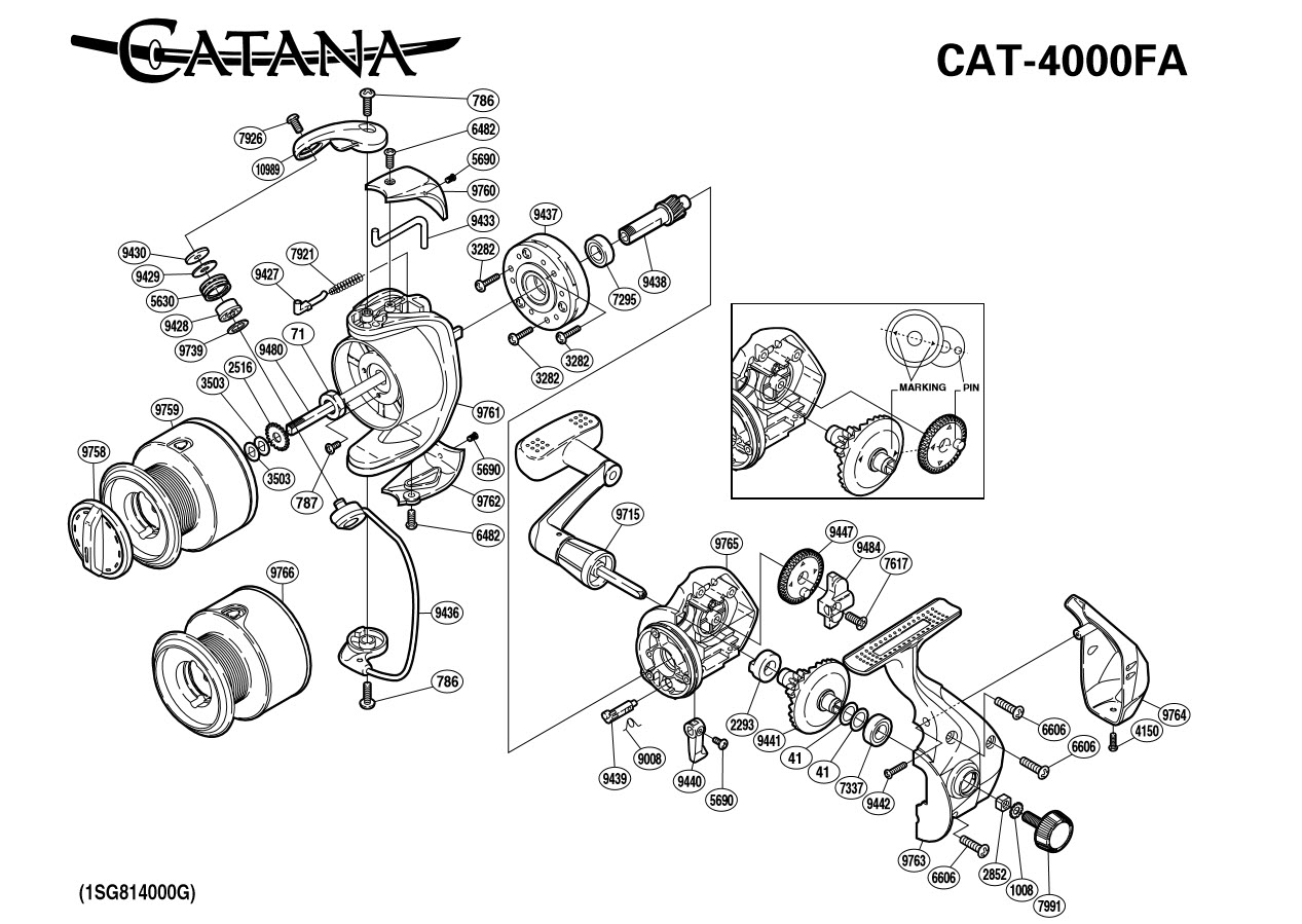 Схема смазки катушки shimano