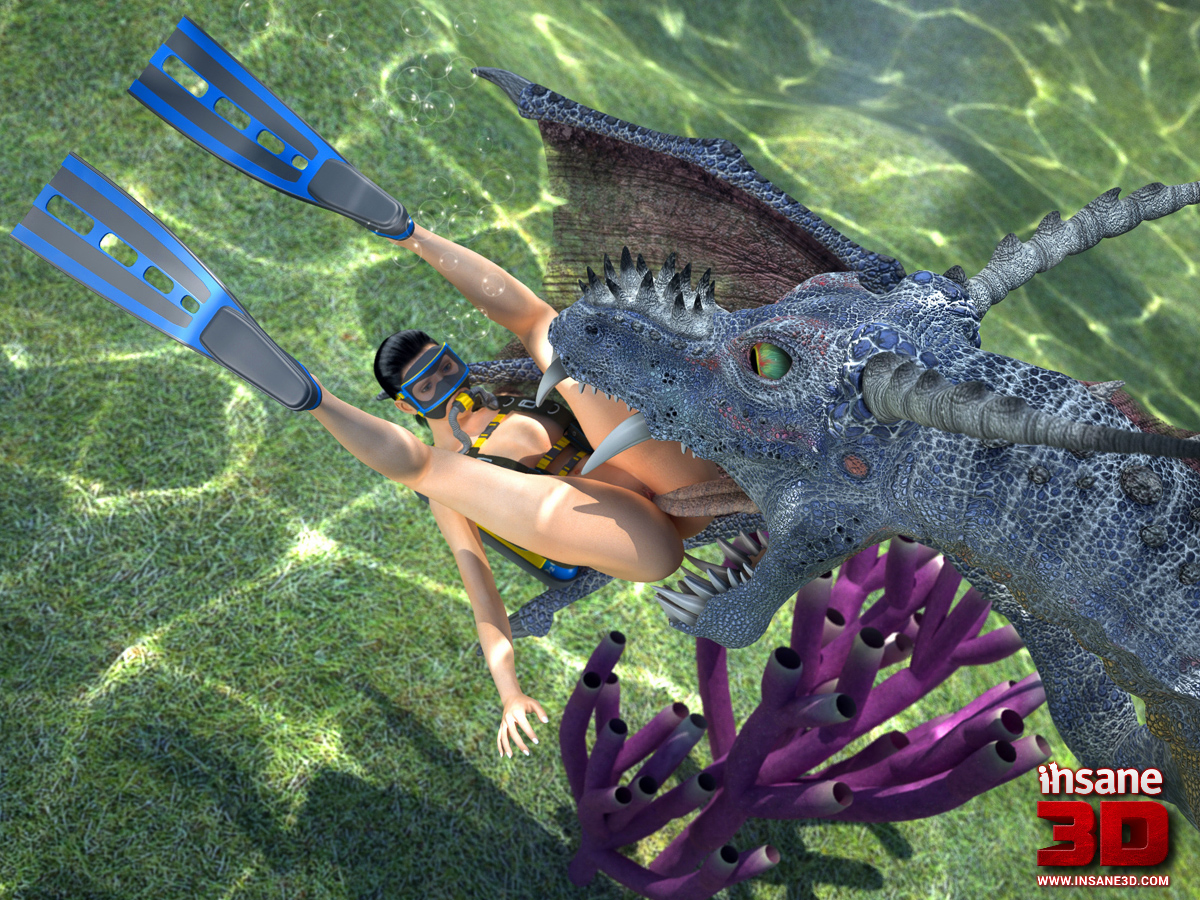 Scuba diving babe gets fucked by dragon monster in Insane3D - Horny In The Deep 3D Porn Comic