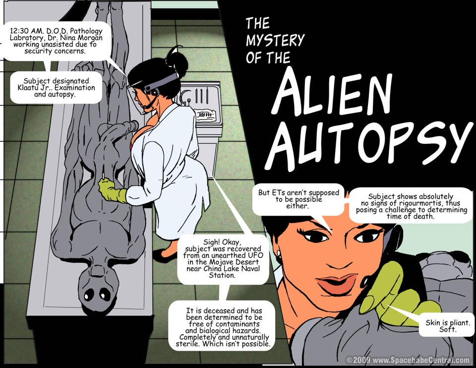 [Spacebabecentral]  Alien Autopsy 1-3 Porn Comic