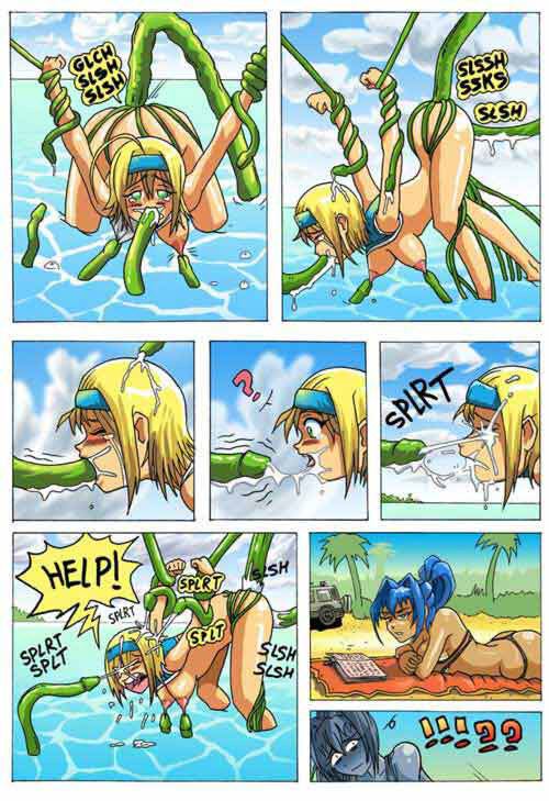 [Akabur] Swimming is Prohibited because tentacles will fuck you anal style Porn Comic